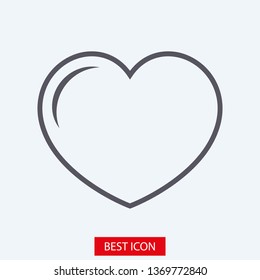 Heart vector icon, Symbol of Love and Valentine's Day. Social love heart icon. Heart icon - Perfect Love symbol. Vector EPS 10