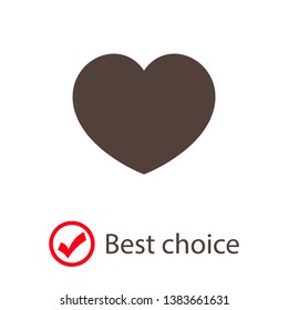 Heart vector icon, Symbol of Love and Valentine's Day. Social love heart icon. Heart icon - Perfect Love symbol. Vector EPS 10