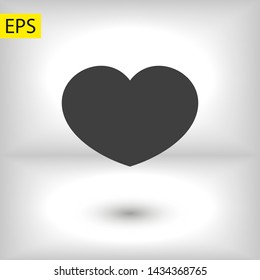 Heart vector icon, Symbol of Love and Valentine's Day. Social love heart icon. Heart icon - Perfect Love symbol. Vector EPS 10
