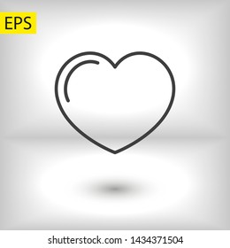 Heart vector icon, Symbol of Love and Valentine's Day. Social love heart icon. Heart icon - Perfect Love symbol. Vector EPS 10