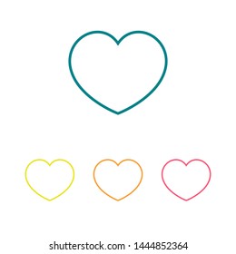 Heart vector icon, Symbol of Love and Valentine's Day. Social love heart icon. Heart icon - Perfect Love symbol. Vector EPS 10