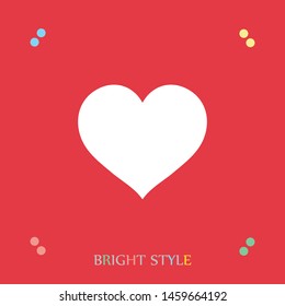 Heart vector icon. The symbol of love. A sign of heart.