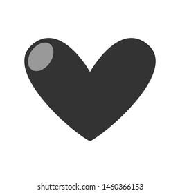 Heart vector icon, symbol of love