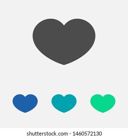 Heart vector icon, Symbol of Love and Valentine's Day. Social love heart icon. Heart icon - Perfect Love symbol. Vector EPS 10