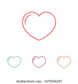 Heart vector icon, Symbol of Love and Valentine's Day. Social love heart icon. Heart icon - Perfect Love symbol. Vector EPS 10