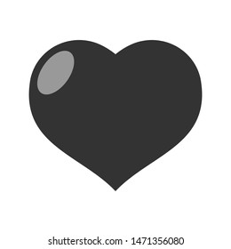 Heart vector icon, symbol of love