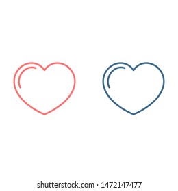 Heart vector icon, Symbol of Love and Valentine's Day. Social love heart icon. Heart icon - Perfect Love symbol. Vector EPS 10