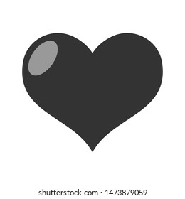 Heart vector icon, symbol of love