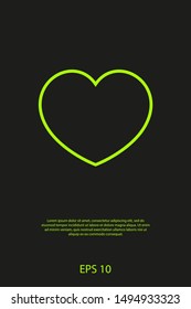 Heart vector icon, Symbol of Love and Valentine's Day. Social love heart icon. Heart icon - Perfect Love symbol. Vector EPS 10