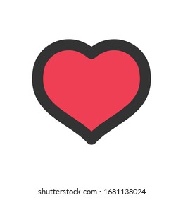 Heart vector icon. Symbol of love and care.