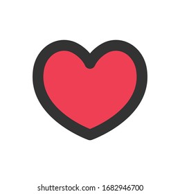 Heart vector icon. Symbol of love and care.