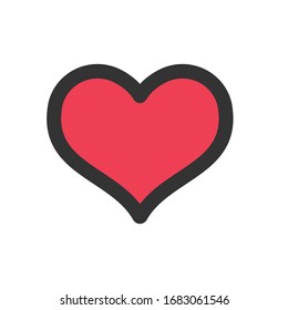 Heart vector icon. Symbol of love and care.