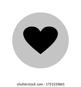 Heart vector icon. heart Symbol vector. Love symbol on black and gray background.