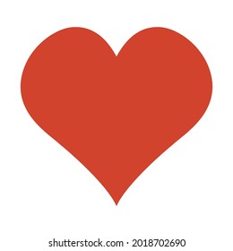 Heart vector icon symbol love design. Red romance valentine shape illustration heart sign. Abstract icon isolated white concept element. Drawn lover emotion simplicity shape. Happiness celebration