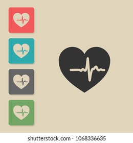 Heart - vector icon. Symbol for web, infographics, print design and mobile UX/UI kit. Vector illustration, EPS10.