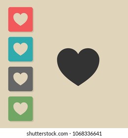 Heart - vector icon. Symbol for web, infographics, print design and mobile UX/UI kit. Vector illustration, EPS10.