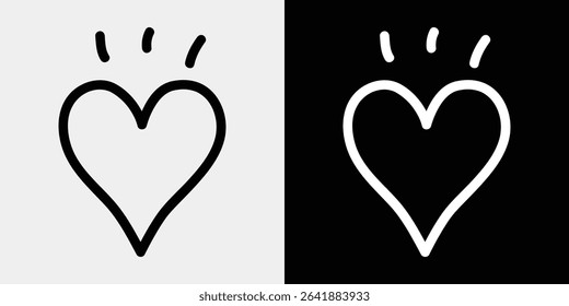 Heart vector icon that can be used to express emotions and feelings