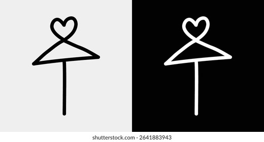 Heart vector icon that can be used to express emotions and feelings
