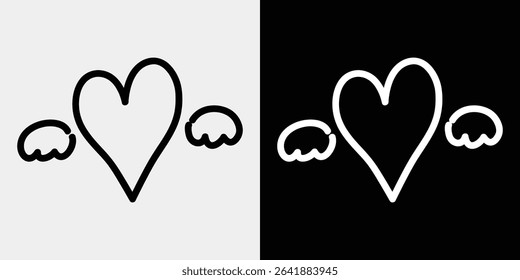 Heart vector icon that can be used to express emotions and feelings