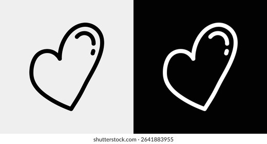 Heart vector icon that can be used to express emotions and feelings