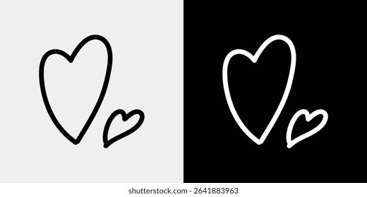 Heart vector icon that can be used to express emotions and feelings