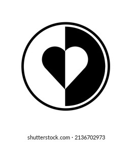 heart vector icon with unique style