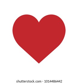 Heart vector icon, Valentine's day symbol. Love pictogram, flat shapes vector sign isolated on white background. Simple vector illustration for graphic and web design.