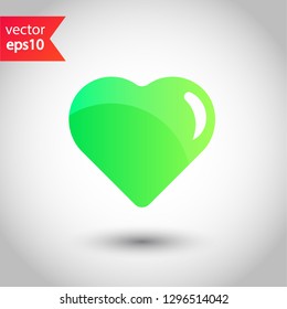 Heart vector icon. Valentines heart vector icon. Love Heart flat sign. 