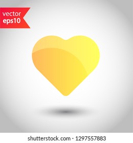 Heart vector icon. Valentines heart vector icon. Love Heart flat sign. 