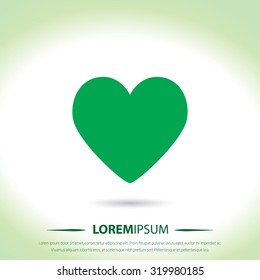 Heart vector icon for web and mobile