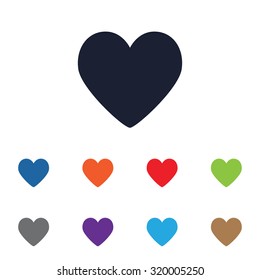 Heart vector icon for web and mobile