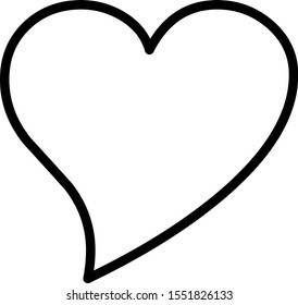 Heart Vector Icon White Background
