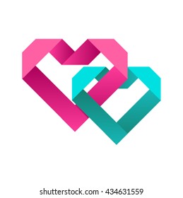 Heart vector icons logo.