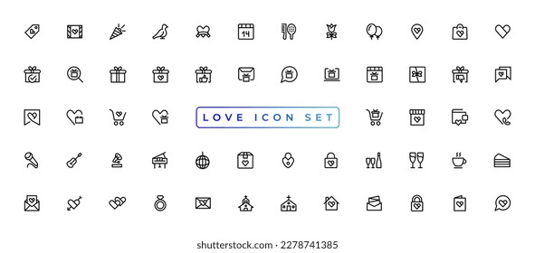 Iconos vectoriales de corazón. Conjunto de iconos de latido en el fondo aislado. Logo del cardiograma símbolo en estilo lineal