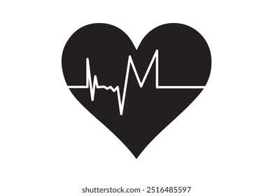 Iconos del vector del corazón. Conjunto de icono de latido del corazón en fondo aislado. Símbolo cardiograma corazón logo en estilo lineal. Ilustración vectorial
