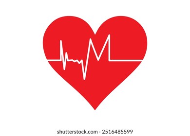 Iconos del vector del corazón. Conjunto de icono de latido del corazón en fondo aislado. Símbolo cardiograma corazón logo en estilo lineal. Ilustración vectorial