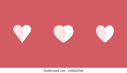 Heart vector icons. Set of hearts illustrations.