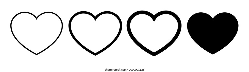 Heart Vector Icons. Set of Love symbols