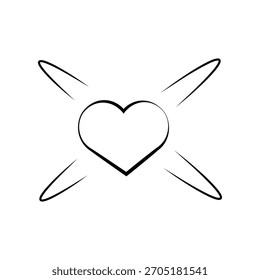 Ícones de vetor cardíaco. Conjunto de símbolos de amor isolados em fundo transparente.
