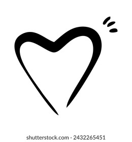 The heart is a vector illustration with a black icon