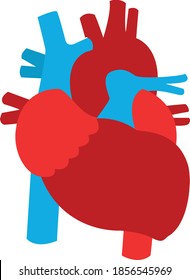 Heart  vector illustration vector can change color, red and blue color