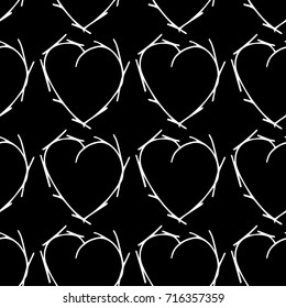 Heart vector illustration. Doodle style. Design icon, print, logo, poster, symbol, decor, textile, paper