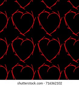 Heart vector illustration. Doodle style. Design icon, print, logo, poster, symbol, decor, textile, paper