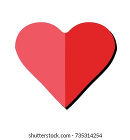 Heart vector illustration. Doodle style. Design icon, print, logo, symbol, decor, textile, paper.