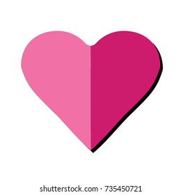 Heart vector illustration. Doodle style. Design icon, print, logo, symbol, decor, textile, paper.