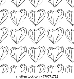 Heart vector illustration. Doodle style. Design, print, decor, textile, paper