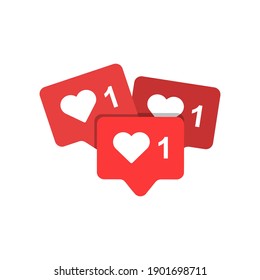 Ilustración del vector del corazón en diseño plano