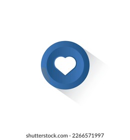 Ilustración vectorial del corazón, icono plano del corazón