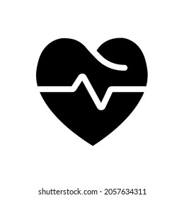 Heart. Vector illustration of health insurance payment icon, no menu for payment via digital wallet. Isolated on a blank background which can be edited and changed colors.