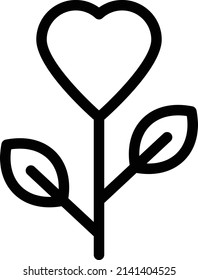 heart vector illustration isolated on a transparent background. stroke vector icons for concept or web graphics.
